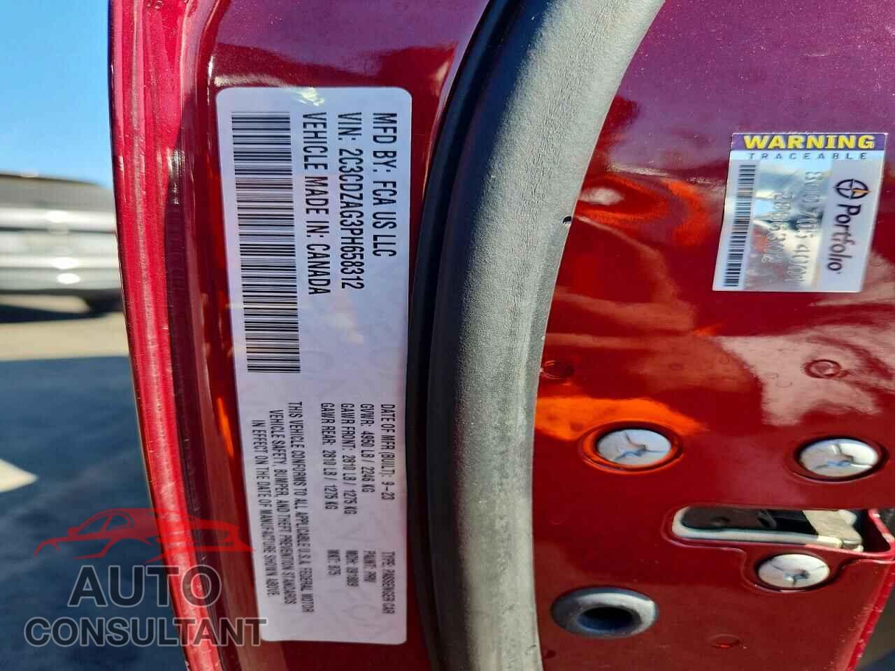 DODGE CHALLENGER 2023 - 2C3CDZAG3PH658312