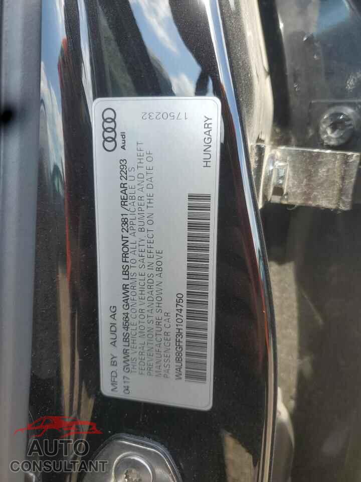 AUDI A3 2017 - WAUB8GFF3H1074750
