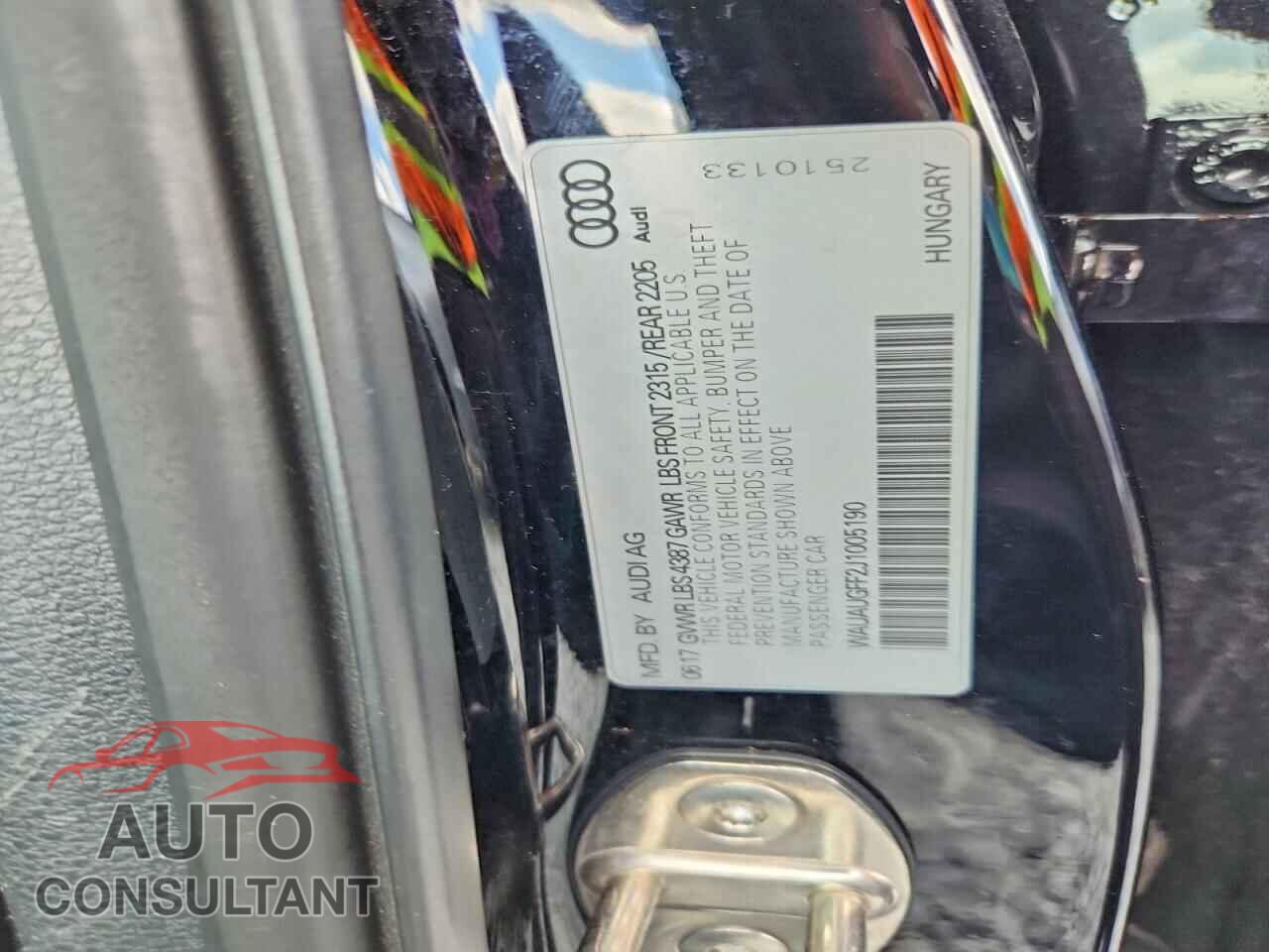 AUDI A3 2018 - WAUAUGFF2J1005190