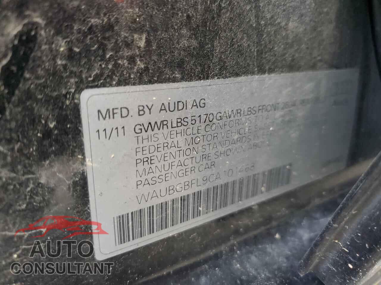 AUDI S4/RS4 2012 - WAUBGBFL9CA101468