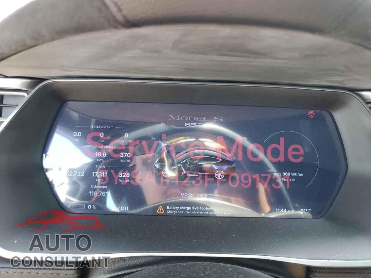 TESLA MODEL S 2015 - 5YJSA1H23FF091731