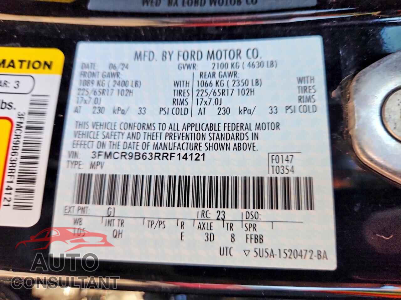 FORD BRONCO 2024 - 3FMCR9B63RRF14121
