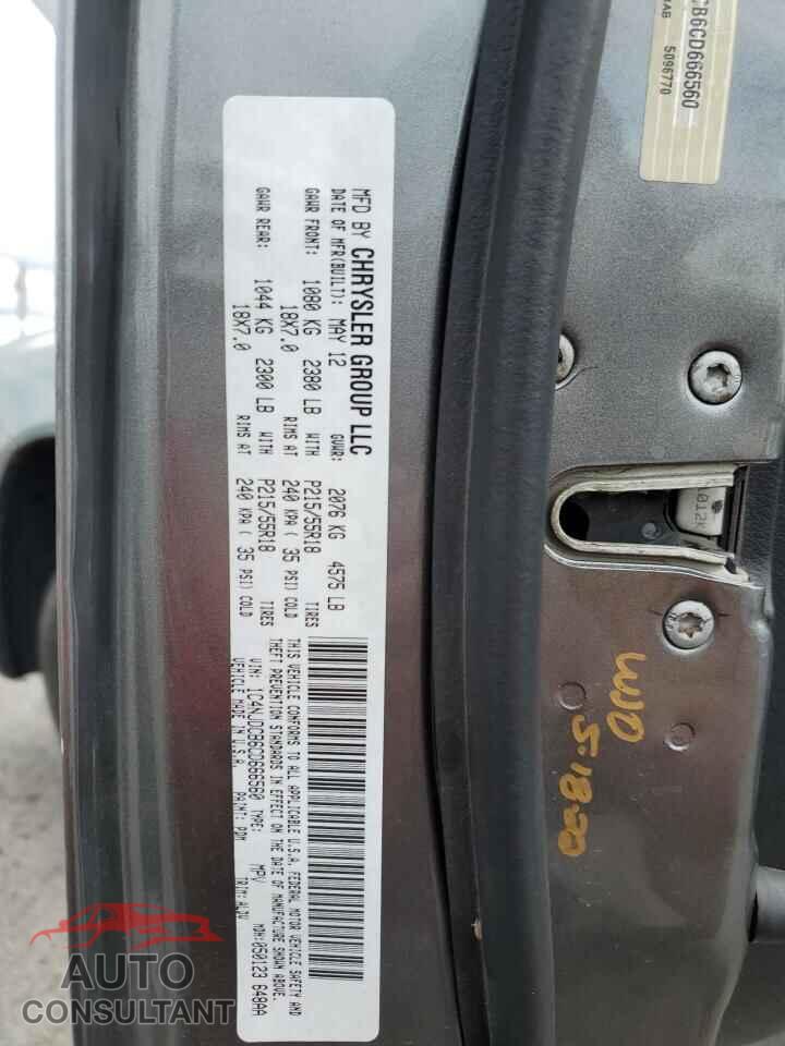 JEEP COMPASS 2012 - 1C4NJDCB6CD666560