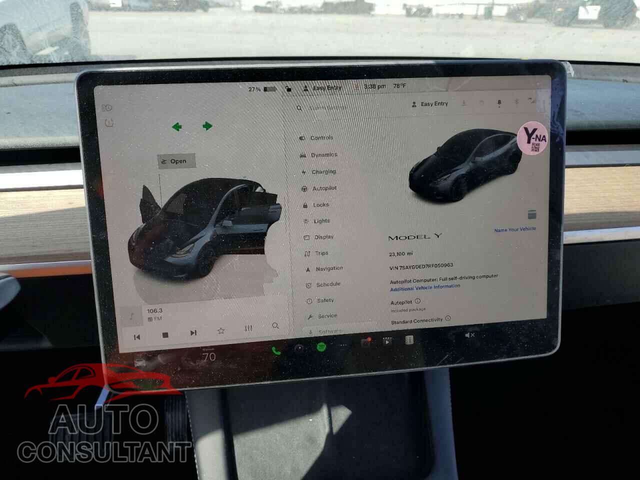 TESLA MODEL Y 2016 - 7SAYGDED7RF050963
