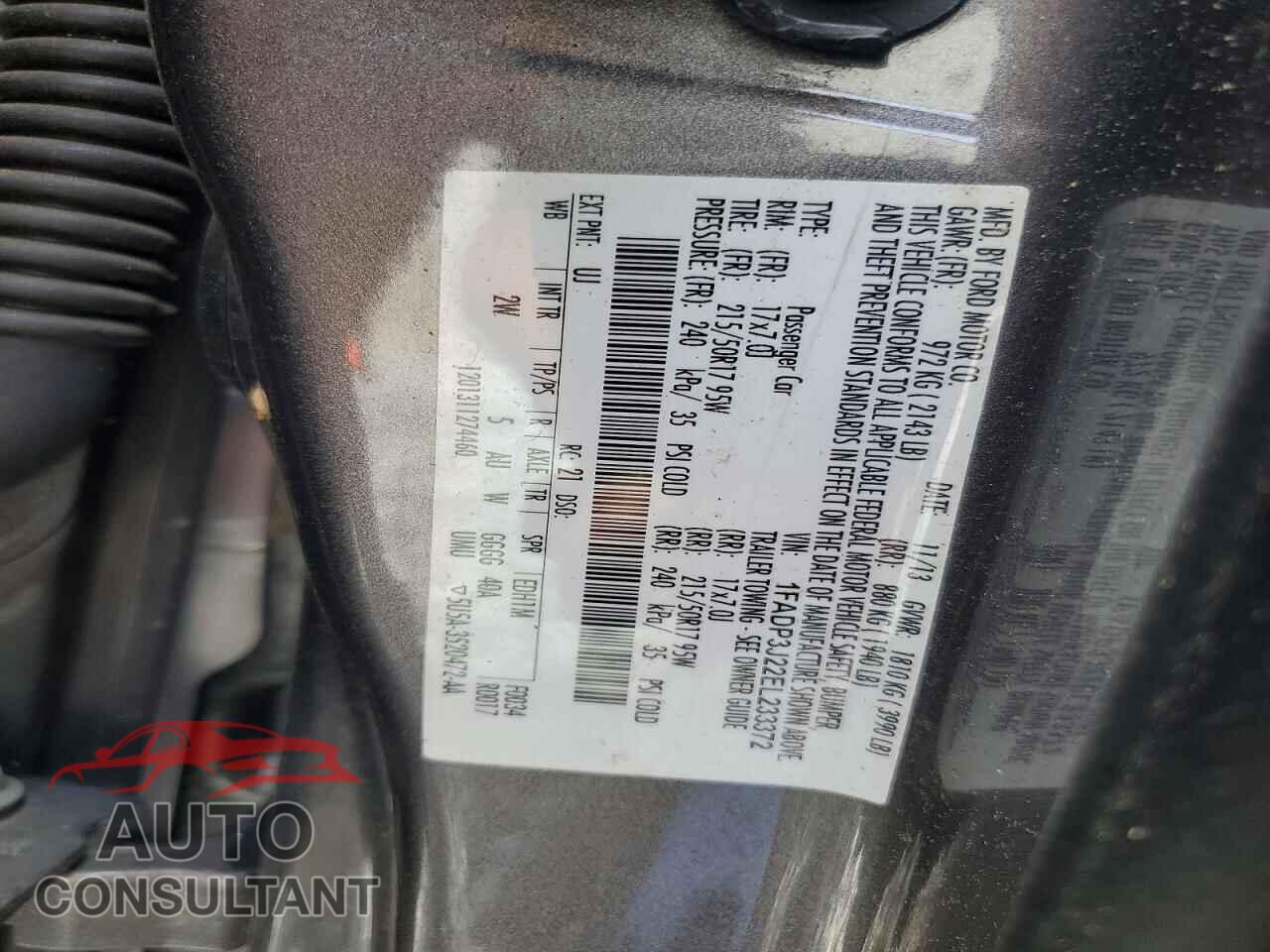 FORD FOCUS 2014 - 1FADP3J22EL233372