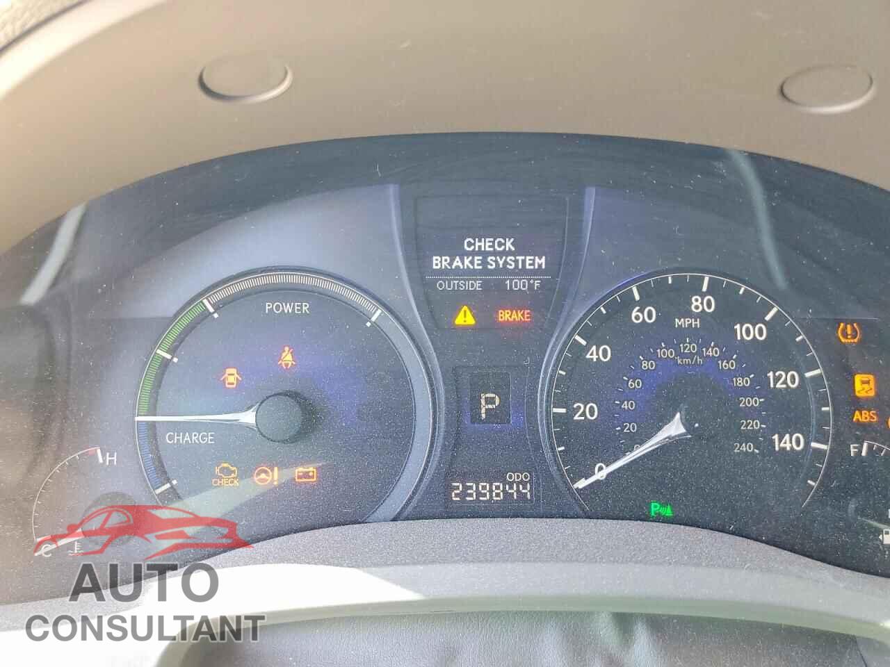LEXUS RX450 2010 - JTJBC1BA4A2022484