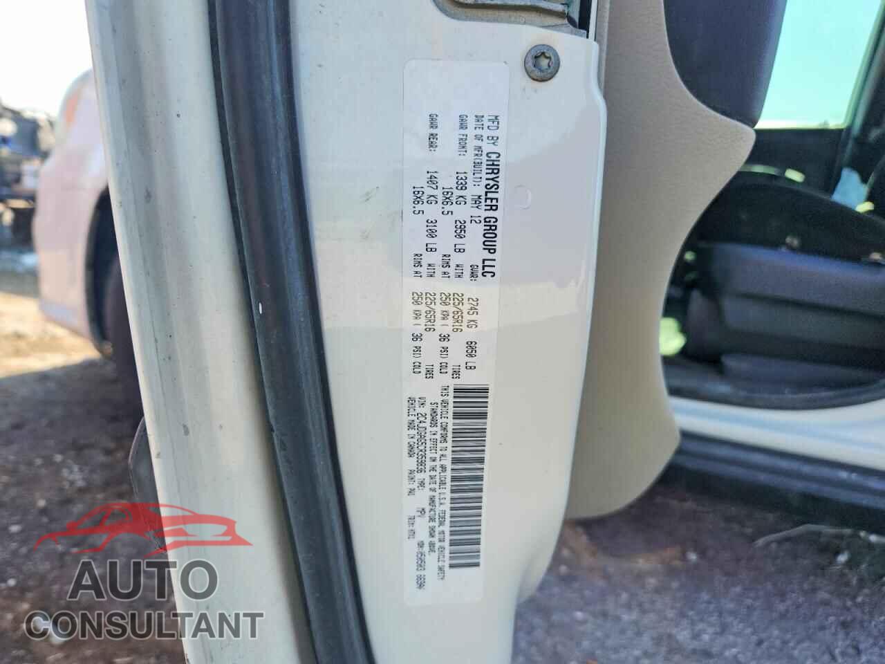 DODGE RAM VAN 2012 - 2C4JDGAG5CR359836