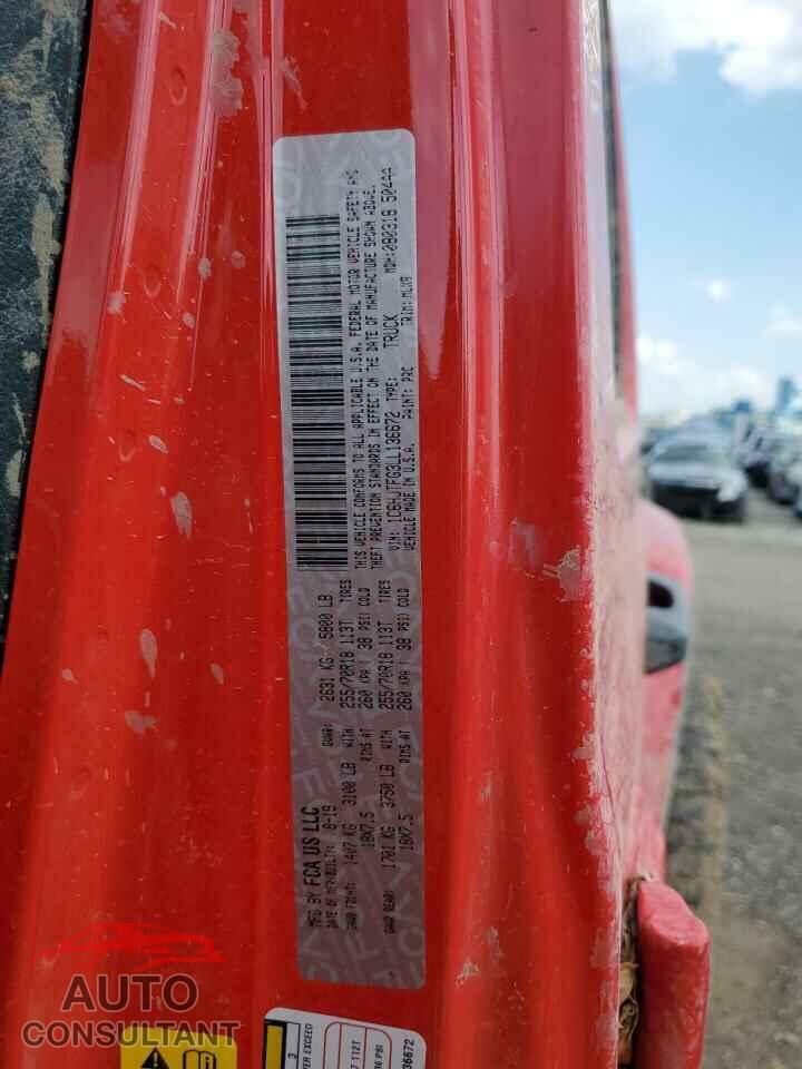 JEEP GLADIATOR 2020 - 1C6HJTFG3LL136672