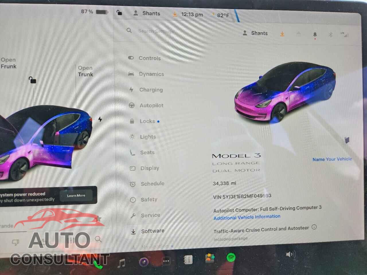 TESLA MODEL 3 2021 - 5YJ3E1EB2MF049593