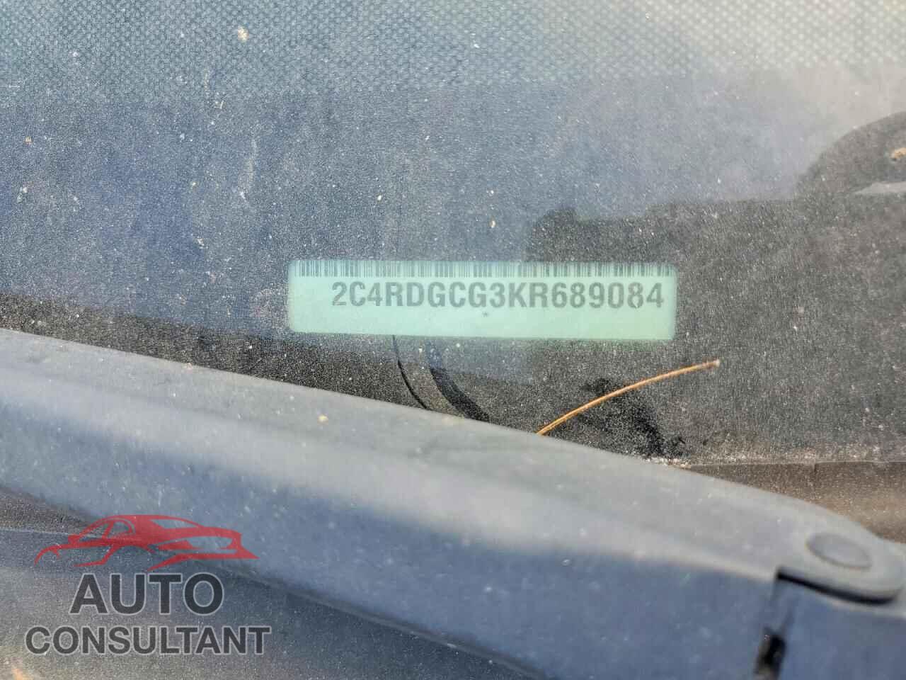 DODGE CARAVAN 2019 - 2C4RDGCG3KR689084