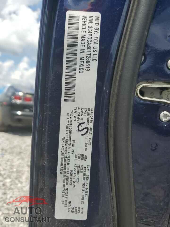 DODGE JOURNEY 2020 - 3C4PDCAB0LT260619