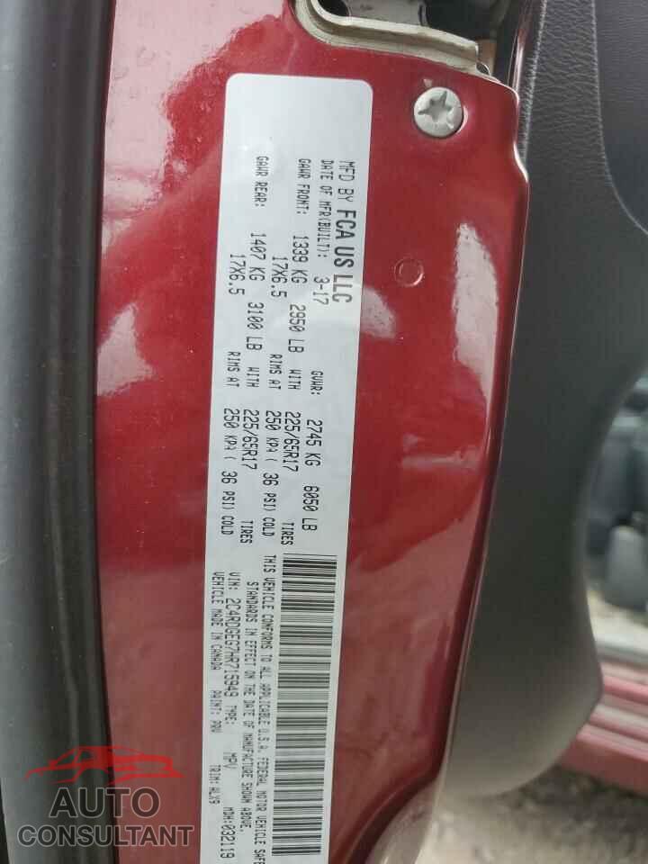 DODGE CARAVAN 2017 - 2C4RDGEG7HR715949