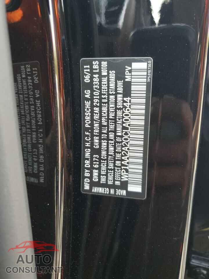 PORSCHE CAYENNE 2012 - WP1AA2A20CLA00644