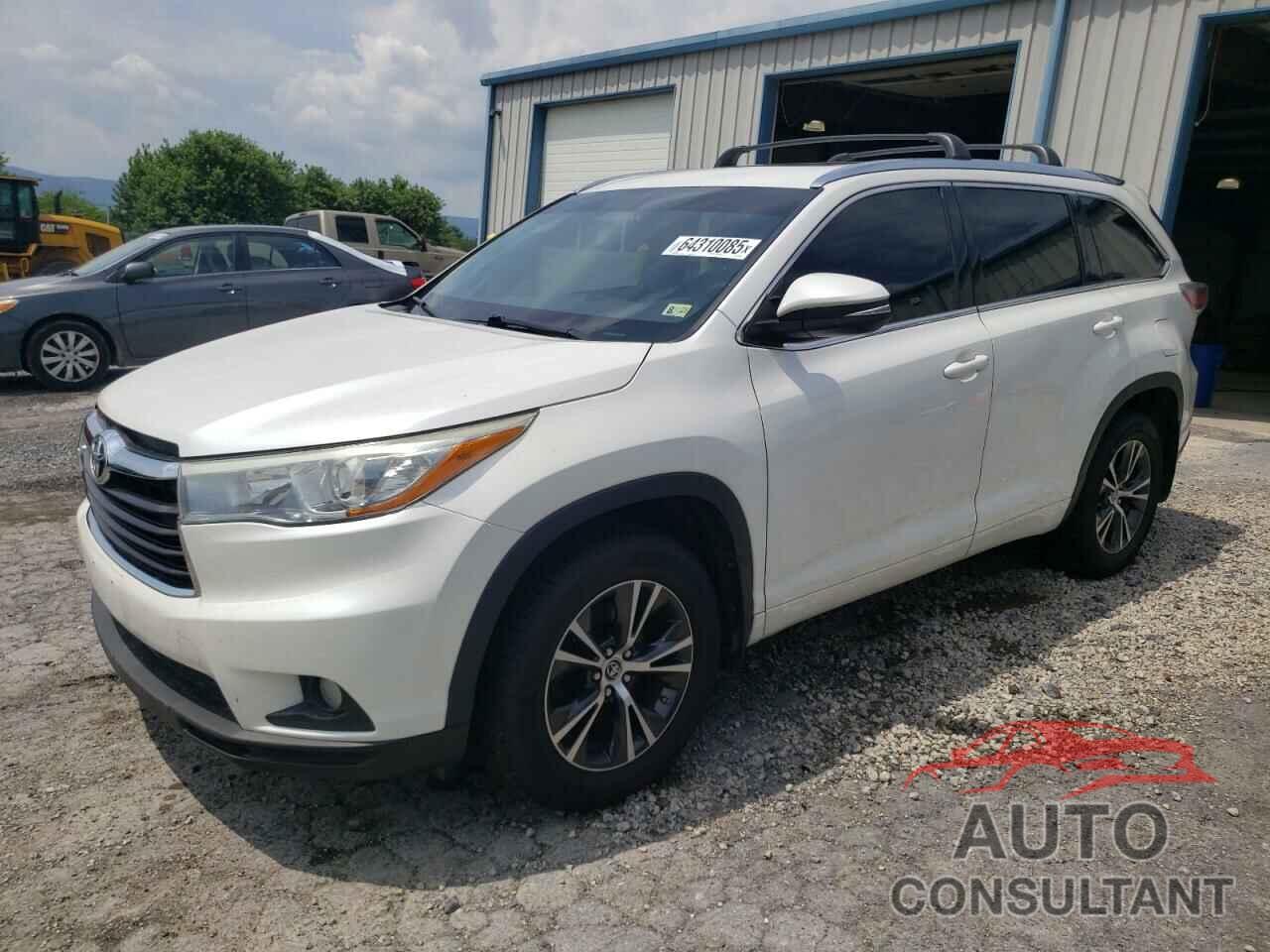 TOYOTA HIGHLANDER 2016 - 5TDJKRFH8GS243482