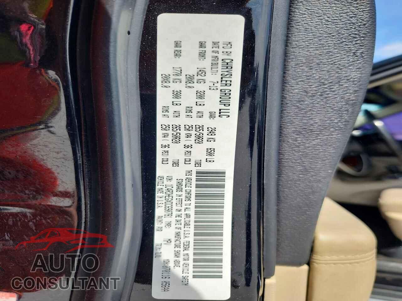 DODGE DURANGO 2013 - 1C4RDHEGXDC690781