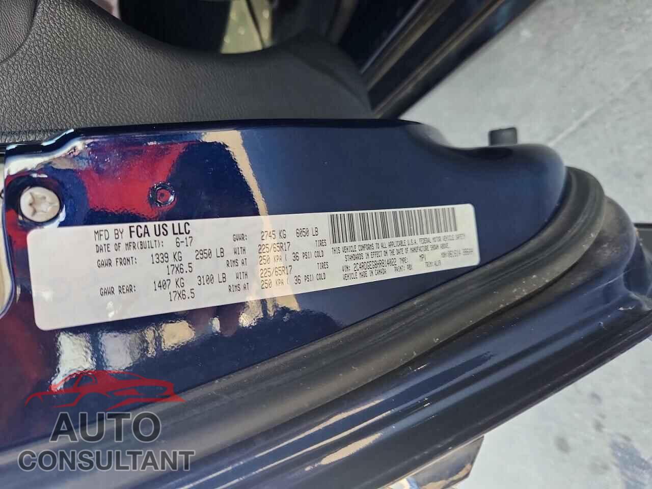 DODGE CARAVAN 2017 - 2C4RDGEG8HR814022