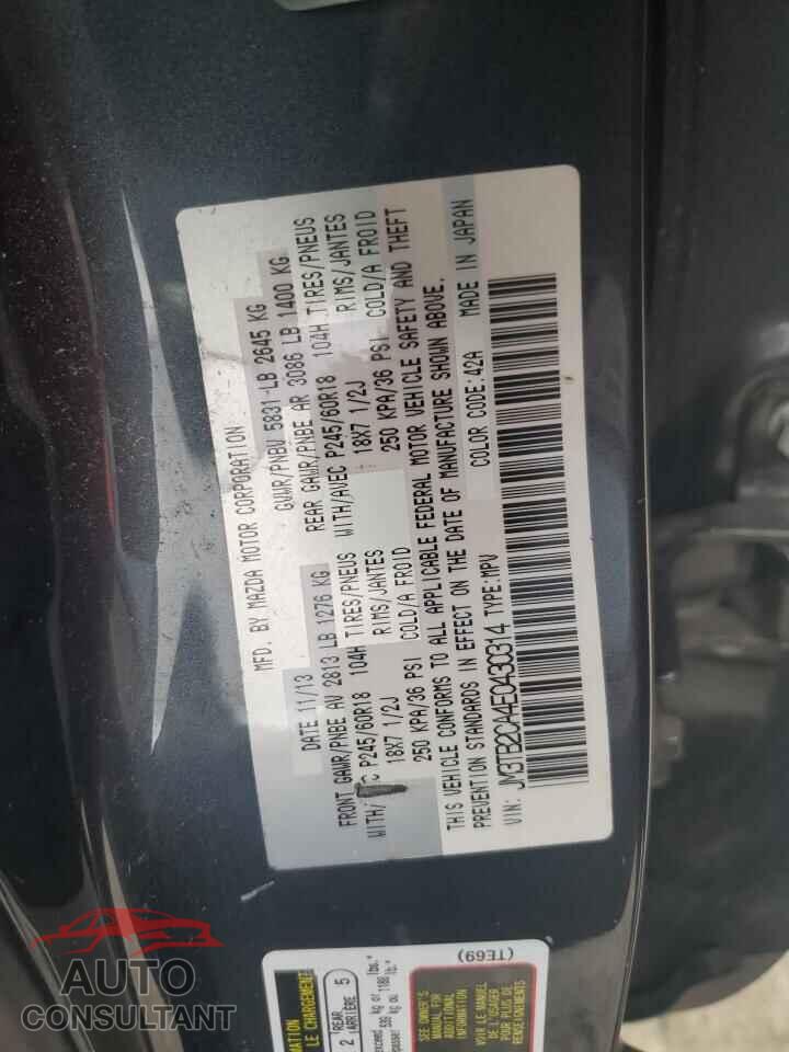MAZDA CX-9 2014 - JM3TB2CA4E0430314