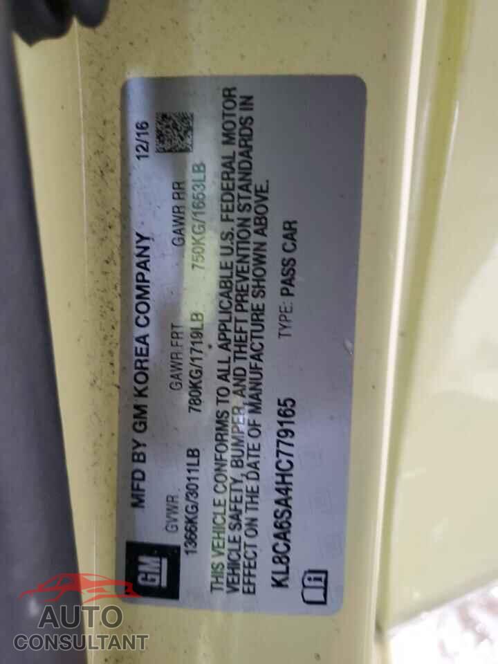 CHEVROLET SPARK 2017 - KL8CA6SA4HC779165
