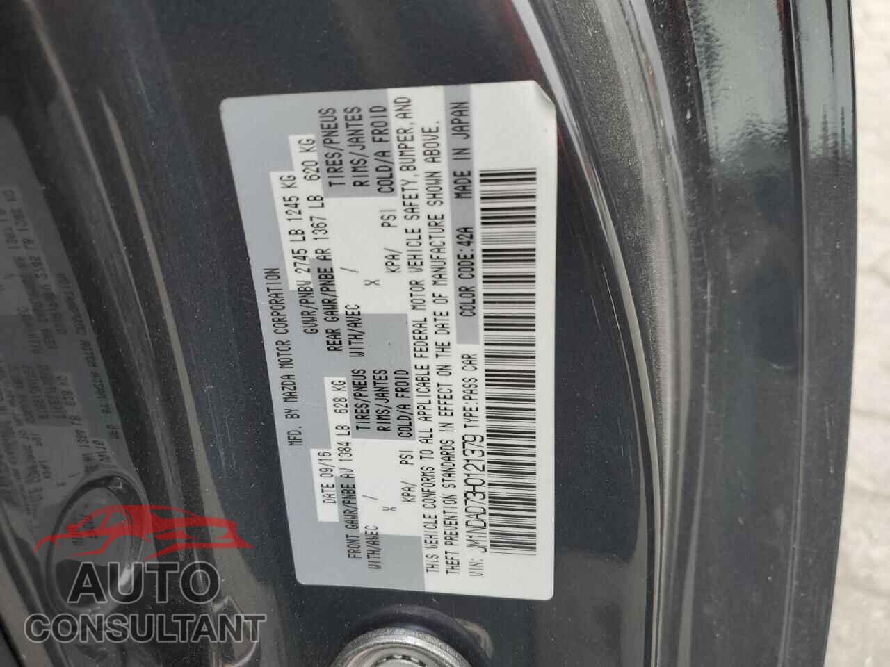 MAZDA MX5 2017 - JM1NDAD73H0121379