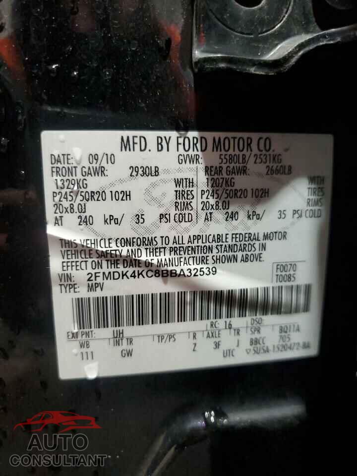 FORD EDGE 2011 - 2FMDK4KC8BBA32539