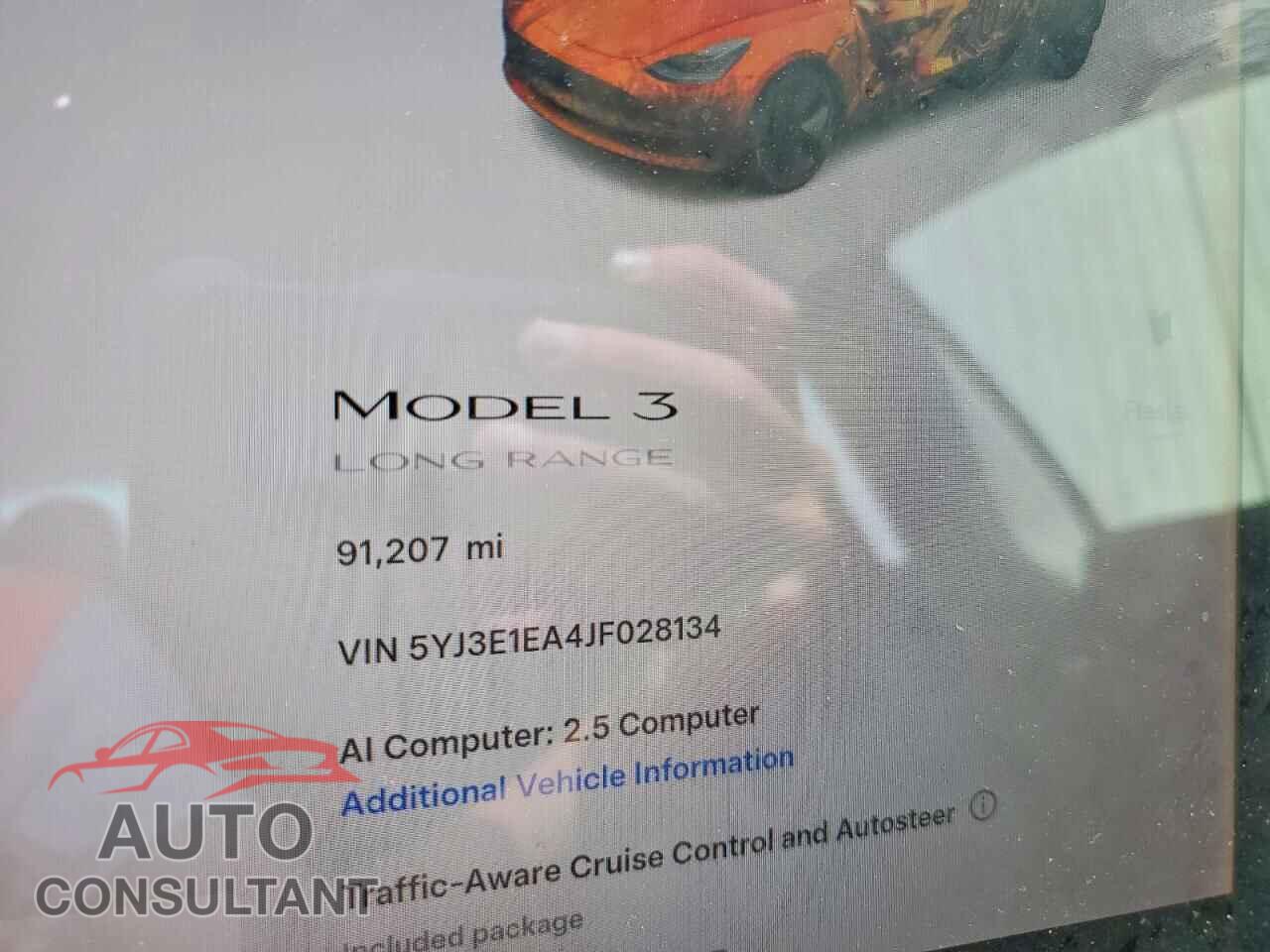 TESLA MODEL 3 2018 - 5YJ3E1EA4JF028134