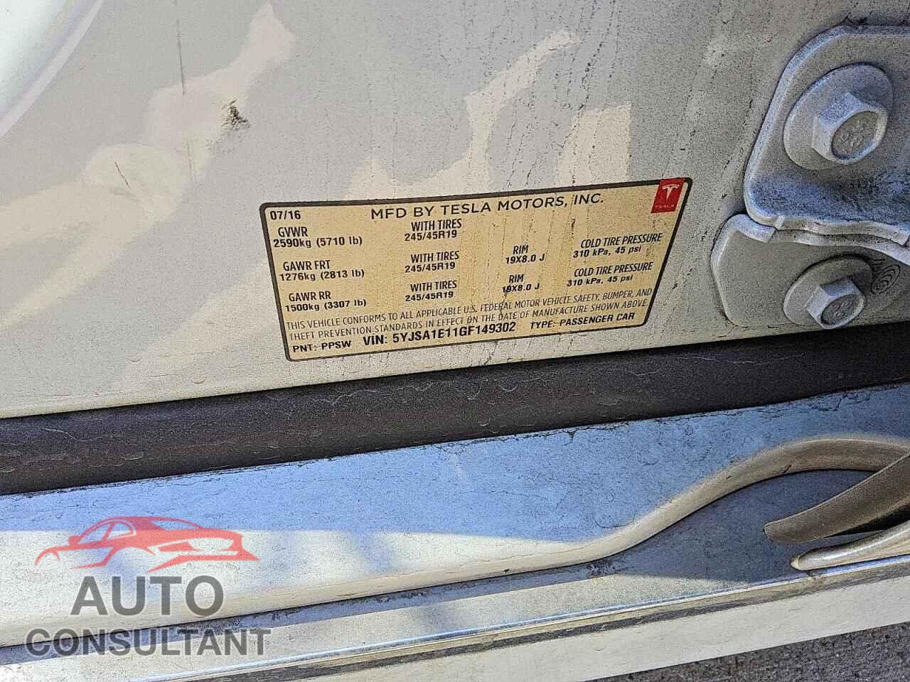 TESLA MODEL S 2016 - 5YJSA1E11GF149302