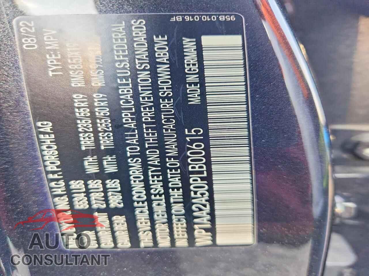PORSCHE MACAN 2023 - WP1AA2A50PLB00615