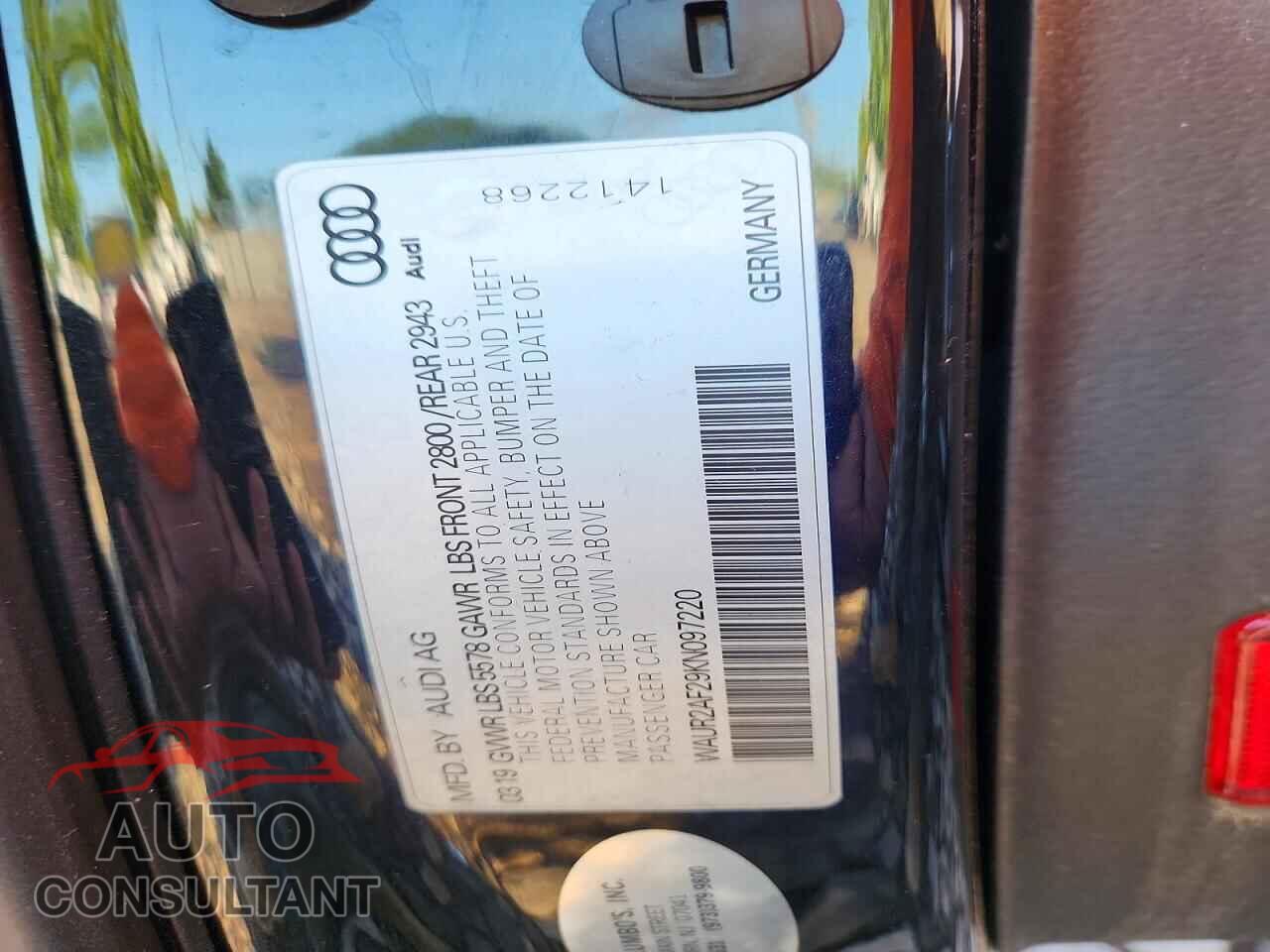 AUDI A7 2019 - WAUR2AF29KN097220