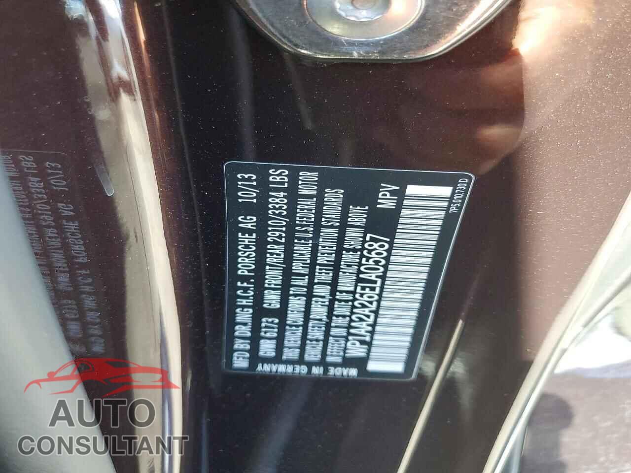 PORSCHE CAYENNE 2014 - WP1AA2A26ELA05687