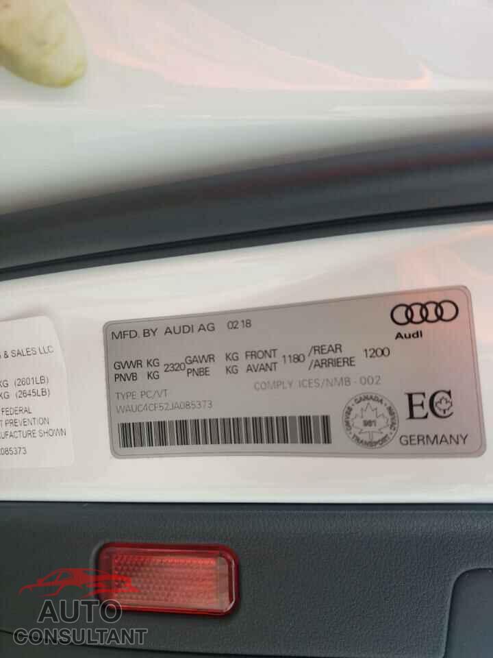 AUDI S5/RS5 2018 - WAUC4CF52JA085373