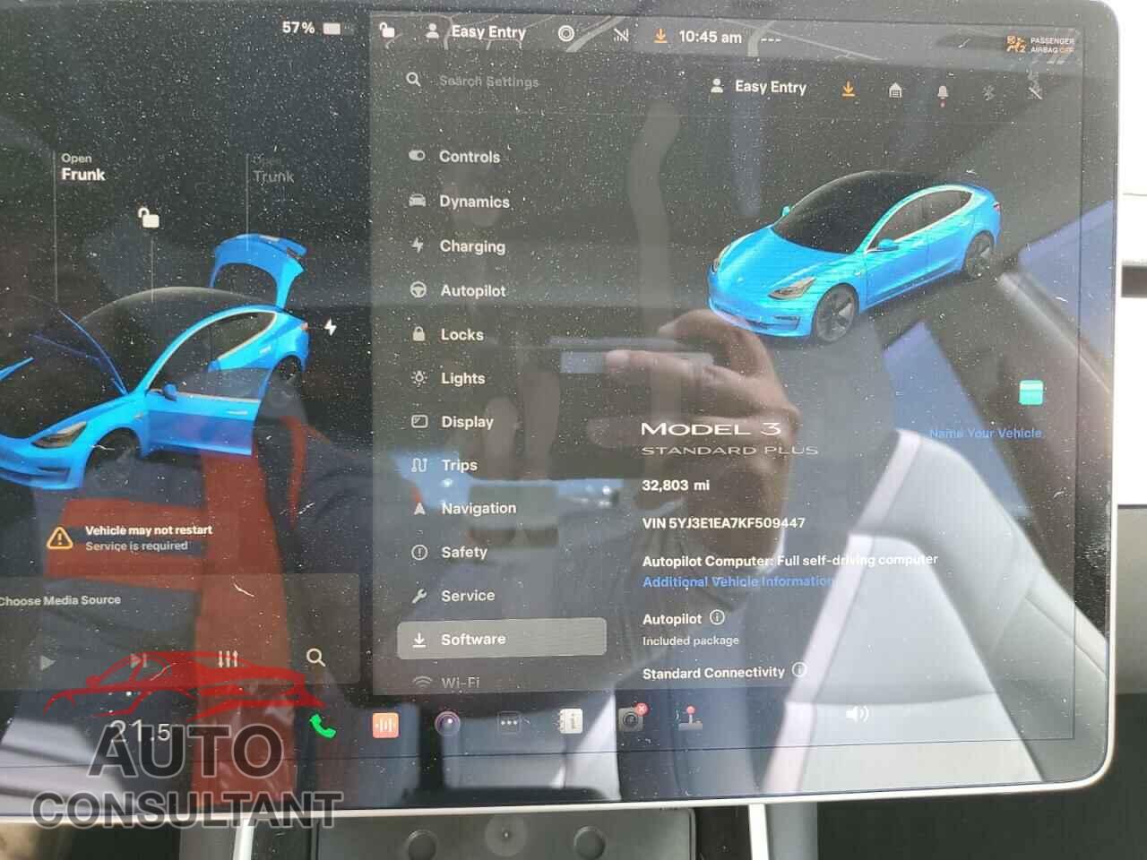 TESLA MODEL 3 2019 - 5YJ3E1EA7KF509447