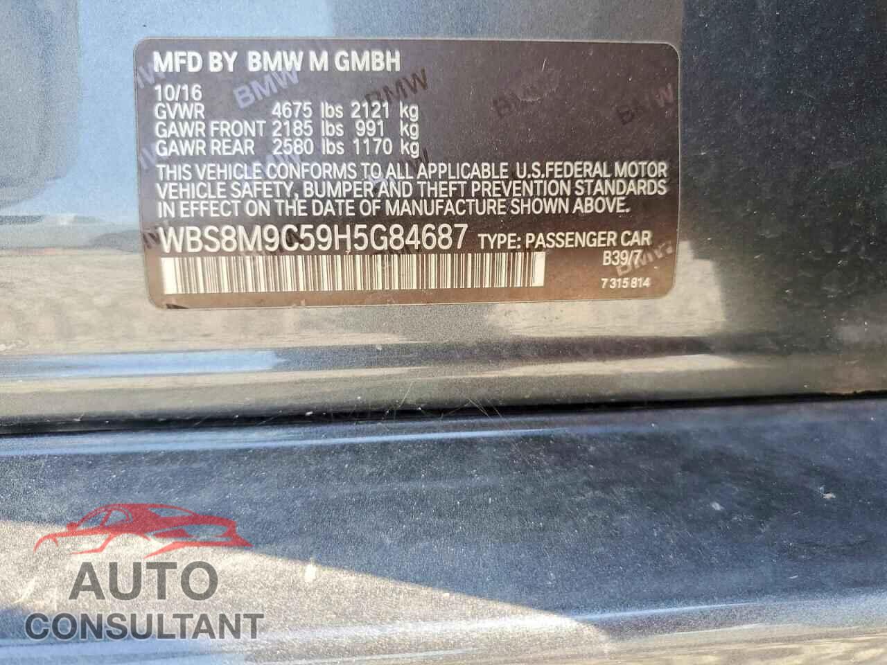 BMW M3 2017 - WBS8M9C59H5G84687