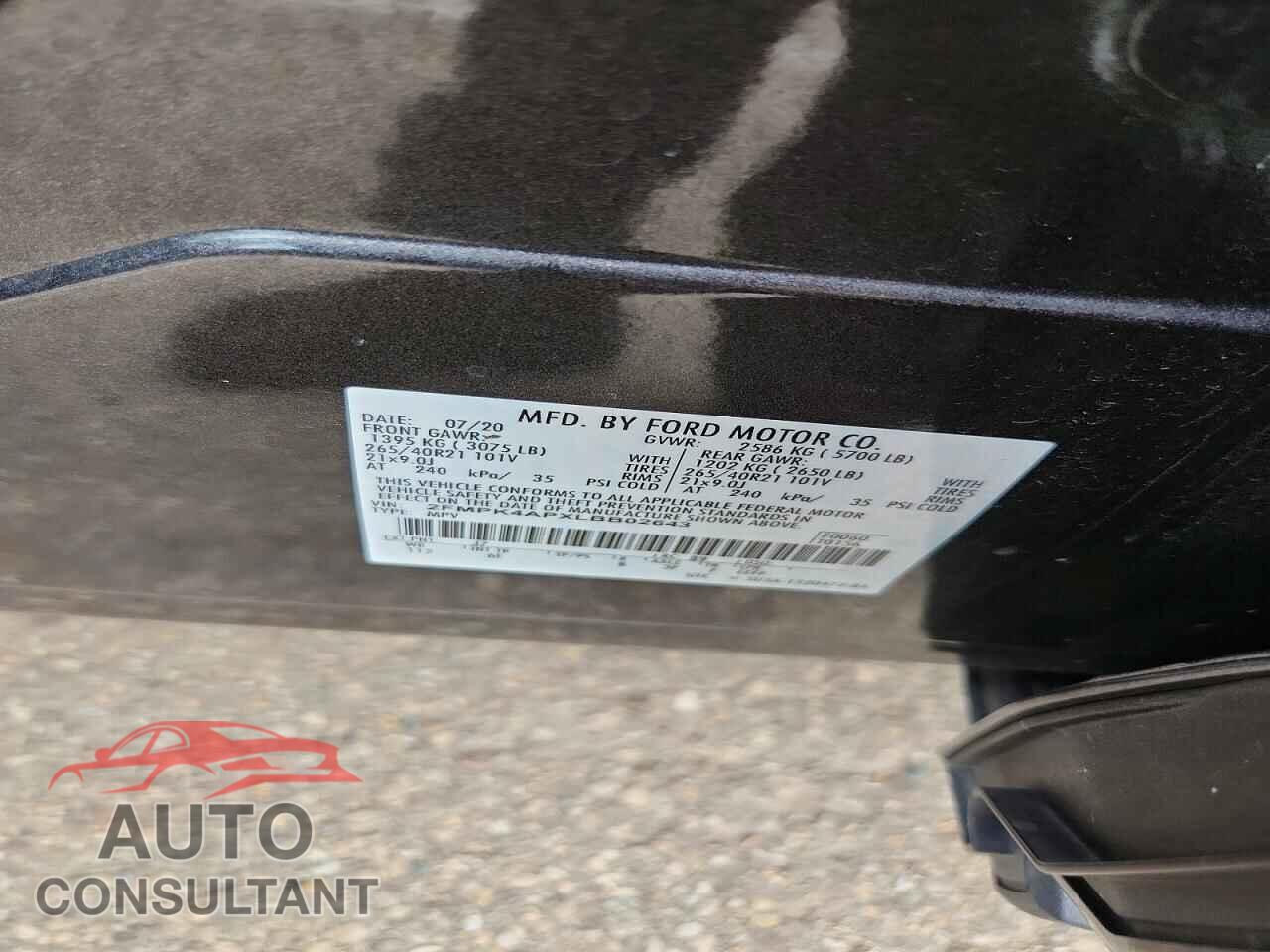 FORD EDGE 2020 - 2FMPK4APXLBB02643