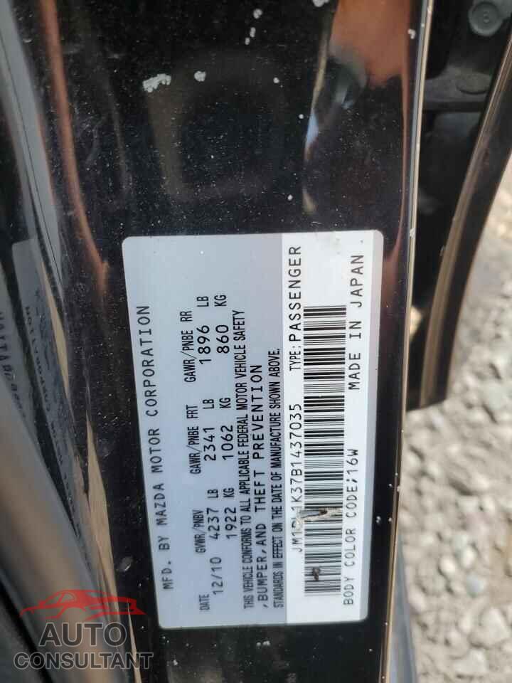 MAZDA ALL OTHER 2011 - JM1BL1K37B1437035