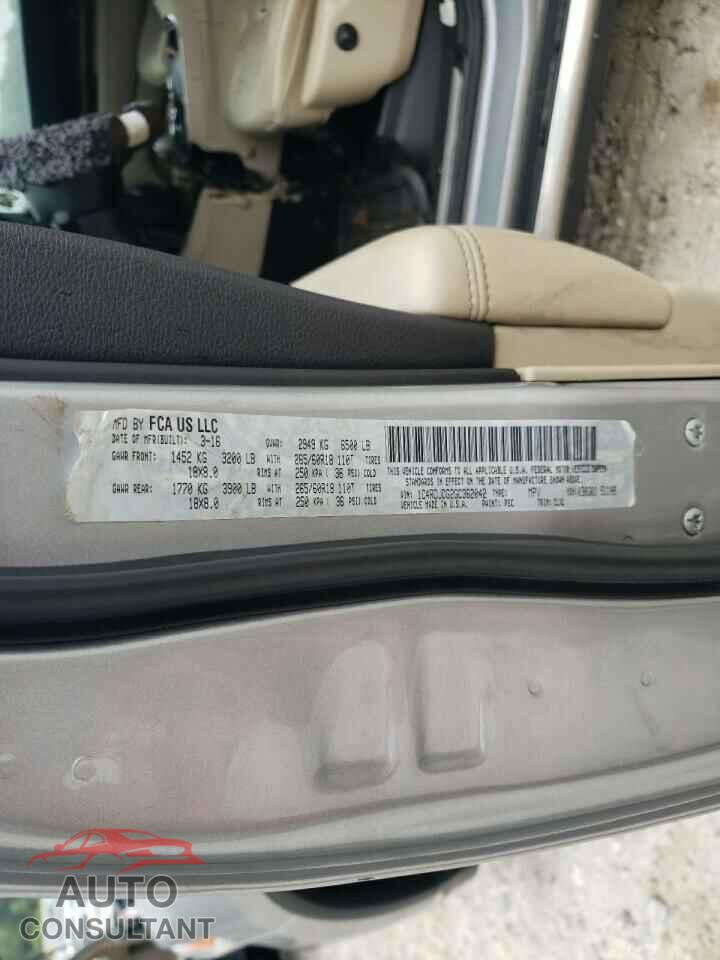 DODGE DURANGO 2016 - 1C4RDJDG2GC362042