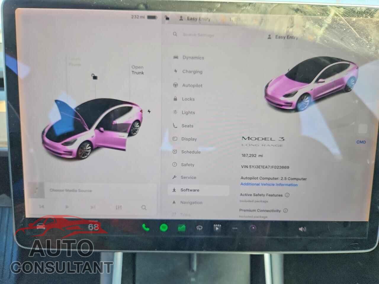TESLA MODEL 3 2018 - 5YJ3E1EA7JF023669