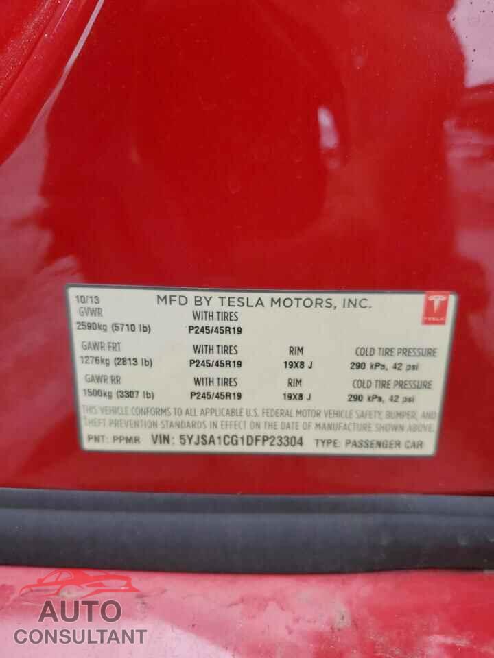 TESLA MODEL S 2013 - 5YJSA1CG1DFP23304