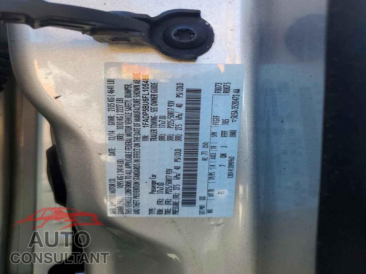 FORD CMAX 2015 - 1FADP5BU6FL105486