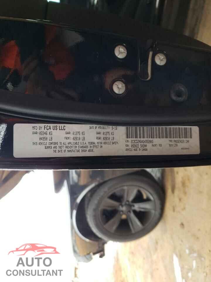DODGE CHALLENGER 2016 - 2C3CDZAG4GH352803