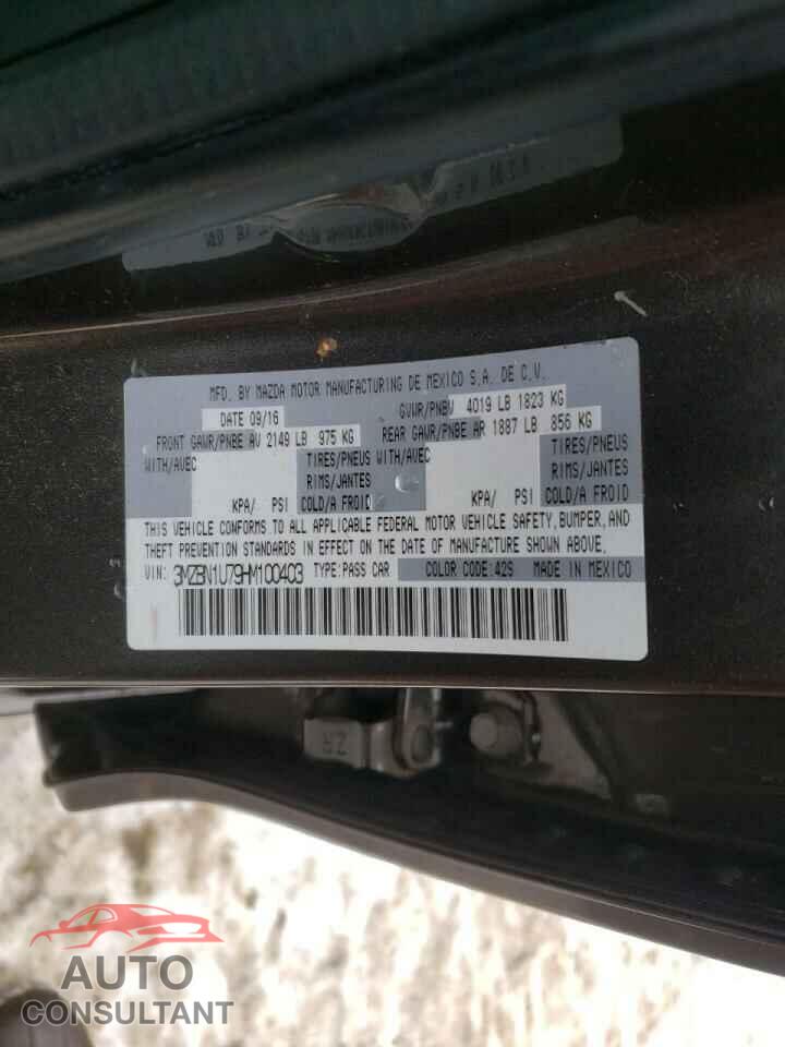 MAZDA 3 2017 - 3MZBN1U79HM100403