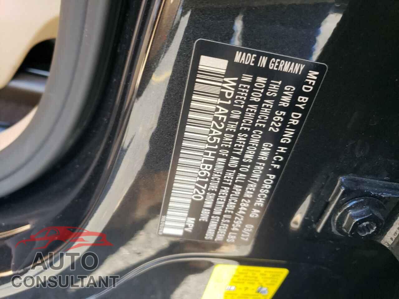 PORSCHE MACAN 2017 - WP1AF2A51HLB61720