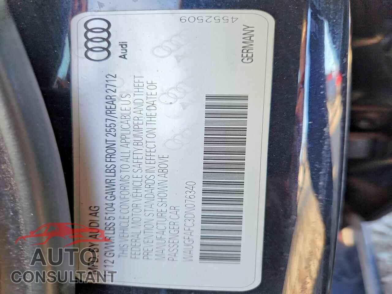 AUDI A6 2013 - WAUGFAFC3DN076340