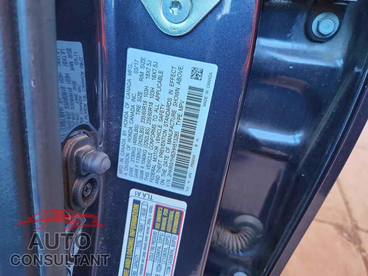 HONDA CRV 2017 - 2HKRW1H82HH513285
