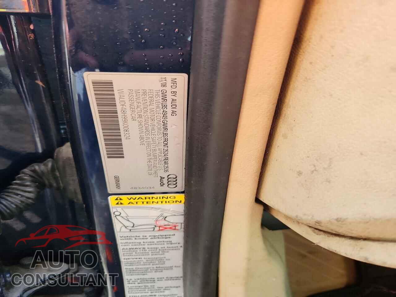 AUDI A4 2009 - WAUDF48H99K008324