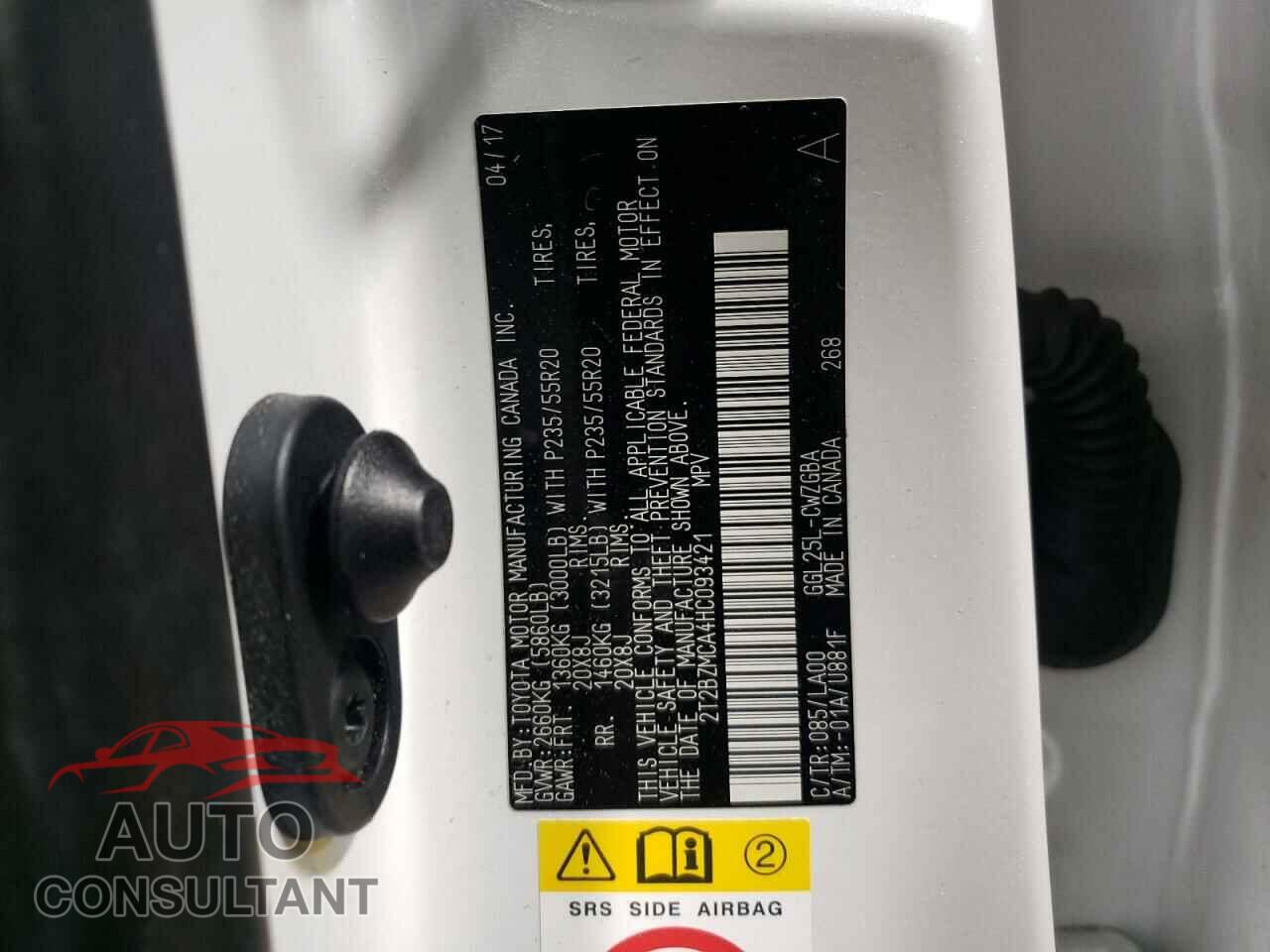 LEXUS RX350 2017 - 2T2BZMCA4HC093421