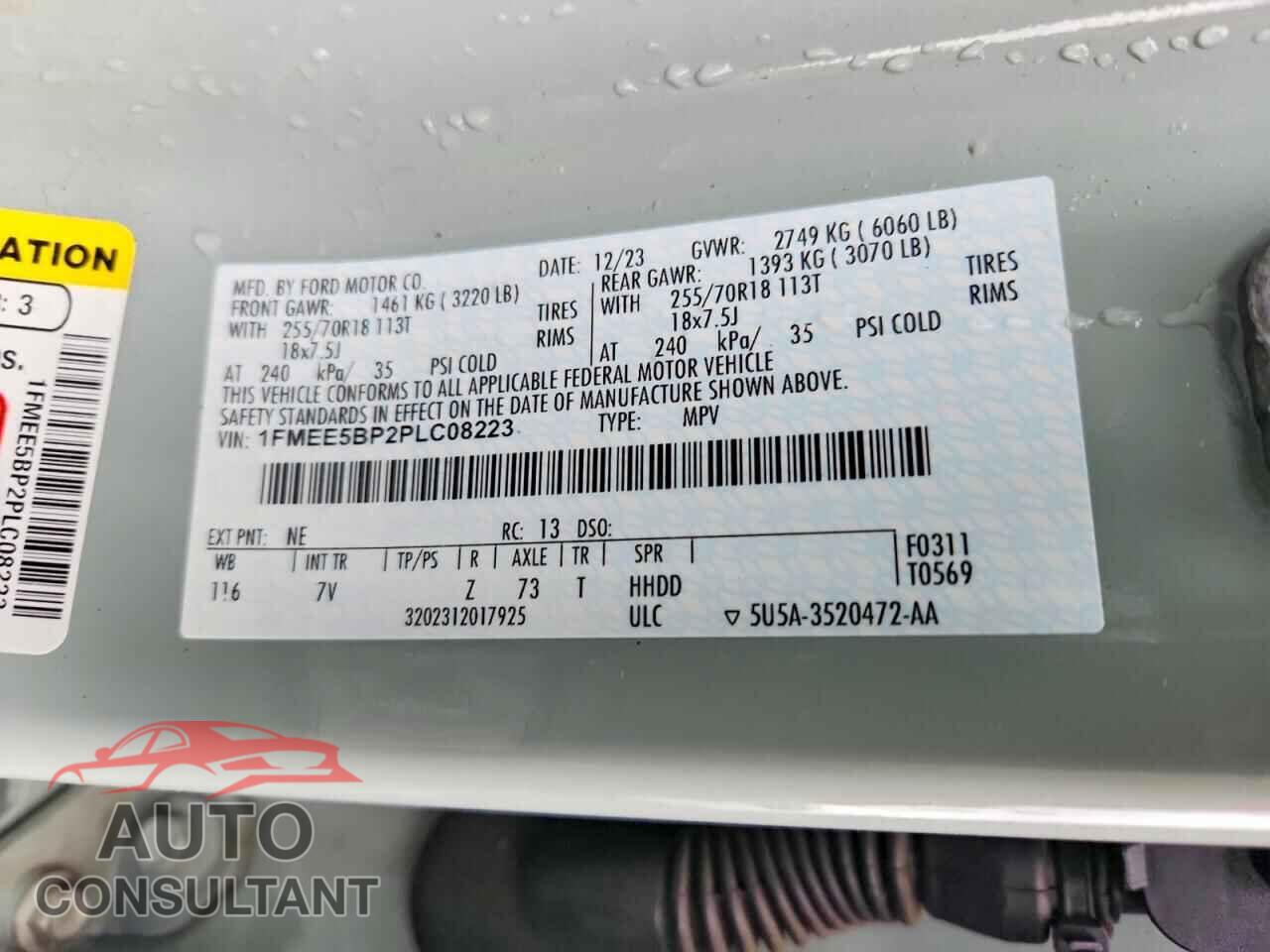 FORD BRONCO 2023 - 1FMEE5BP2PLC08223