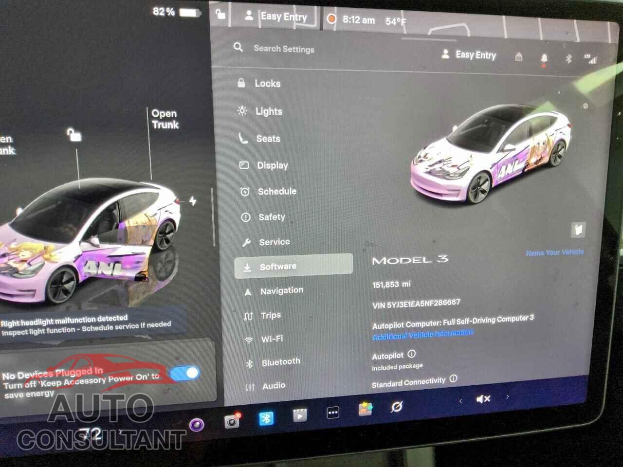 TESLA MODEL 3 2022 - 5YJ3E1EA5NF286667
