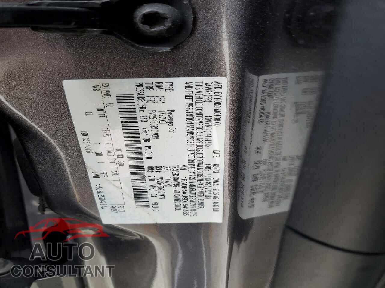 FORD CMAX 2013 - 1FADP5AU9DL541585
