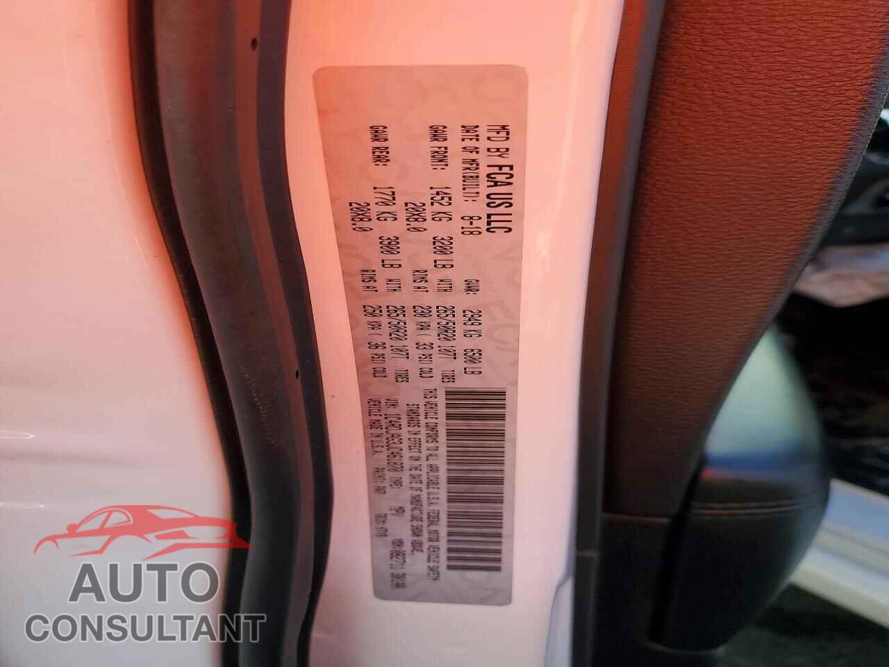 DODGE DURANGO 2018 - 1C4RDJAG3JC461870