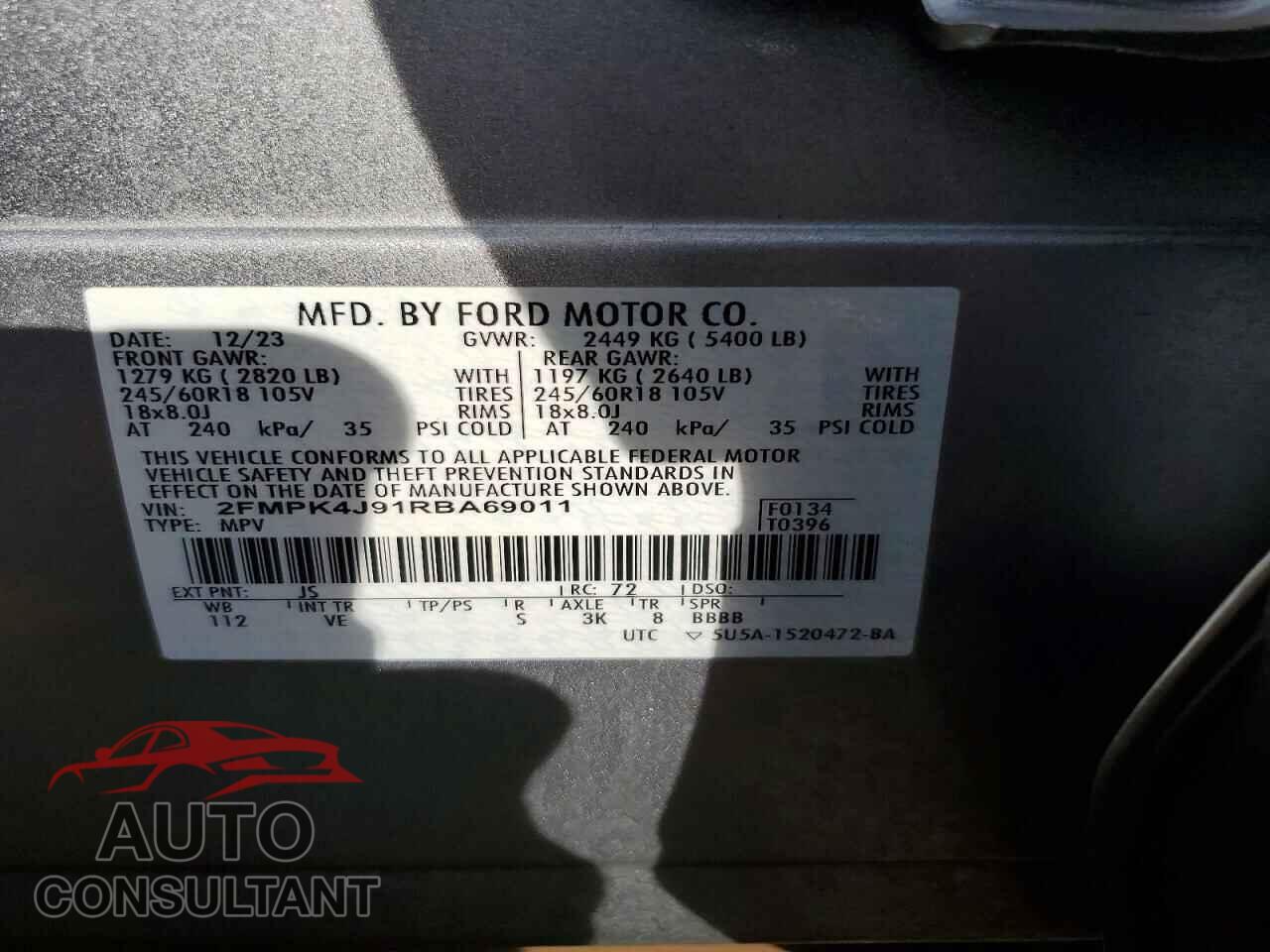 FORD EDGE 2024 - 2FMPK4J91RBA69011